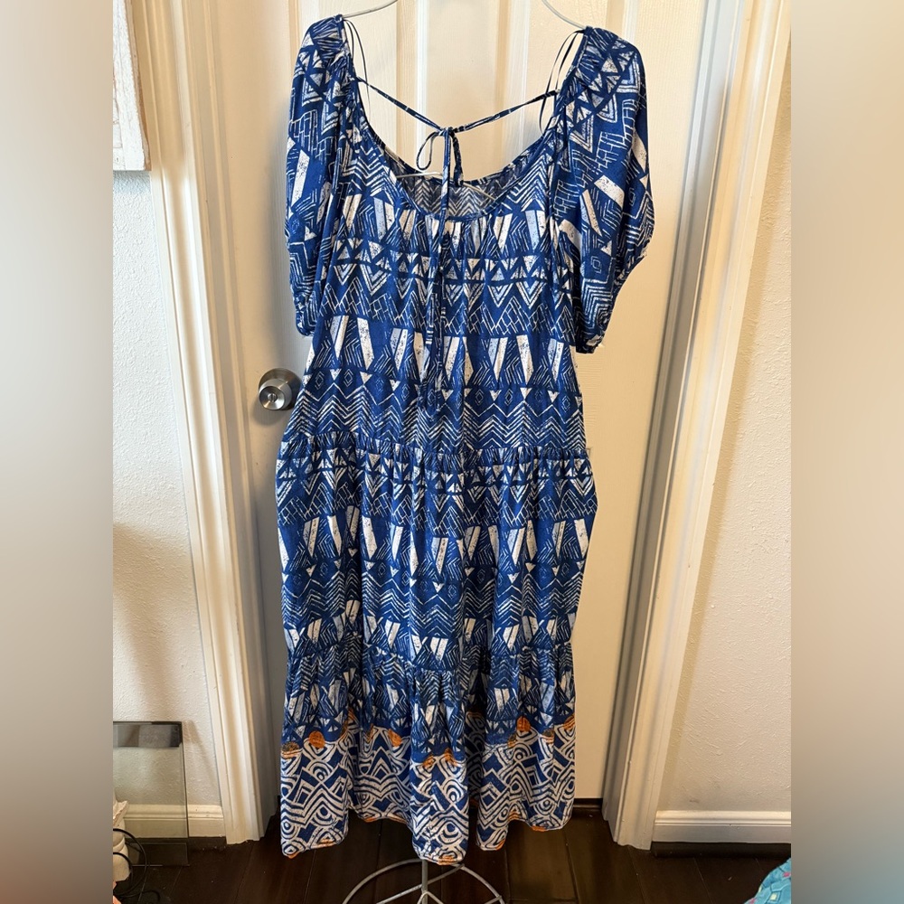 Knox Rose Blue and White Maxi Dress